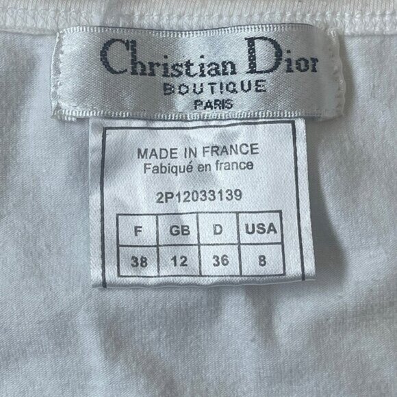 Authentic Christian Dior J'Adore Dior Rhinestones Galliano Tank Top Shirt 38 - Picture 5 of 6